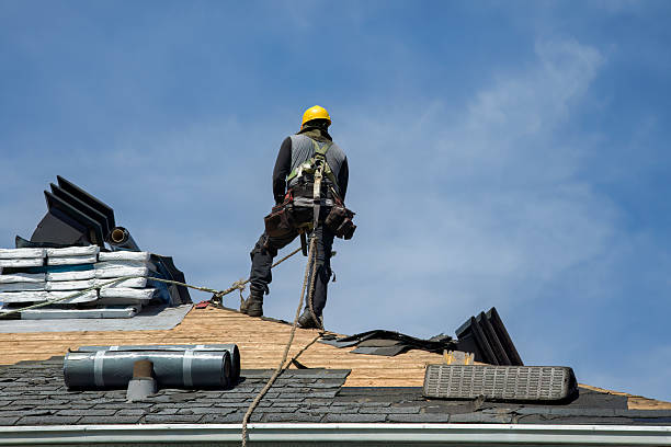 Professional Gutter Installation technician working in Gamaliel, KY